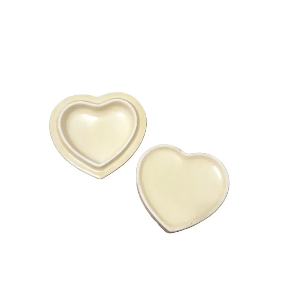 Vintage Pfaltzfraff Yellow Brown Hand Painted Heart Trinket Box